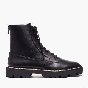Madewell The Citywalk Lugsole Lace-Up Boot in Leather